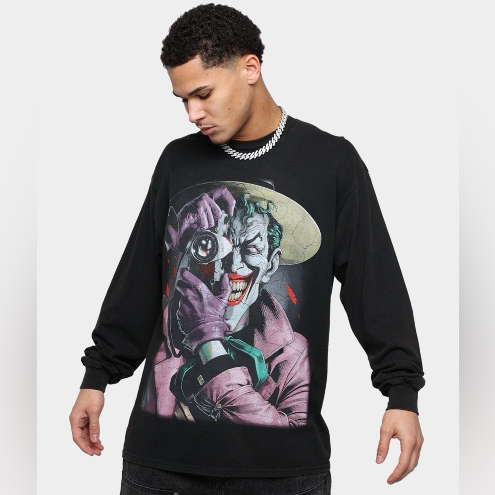 The Killing Joke Joker Long Sleeve Vintage T-Shirt